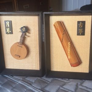 3D Wall art, Asian musical instruments